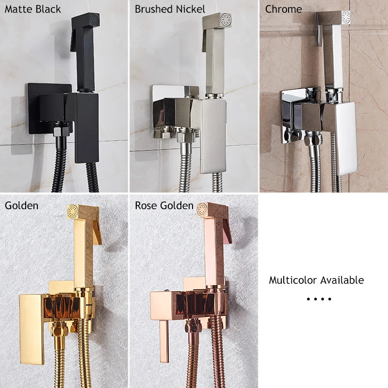 Matte Black Hygienic Showers Mixer Faucet Cold Water
