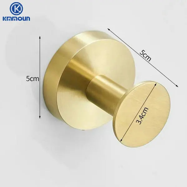 Brush Gold Stainless Steel Clothes Hook Wall Mounted
