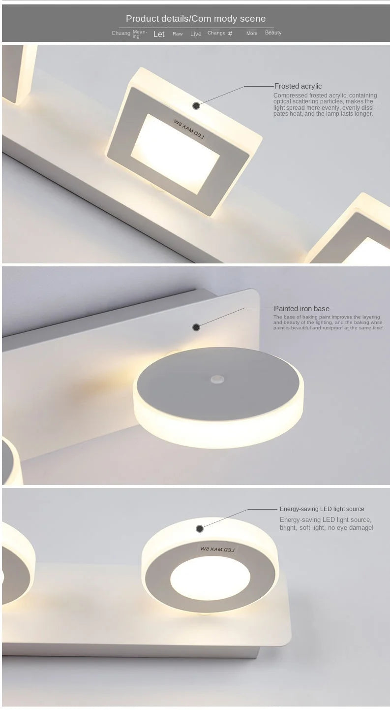 Bathroom Mirror Front Wall Sconce Lamp Led Cloakroom