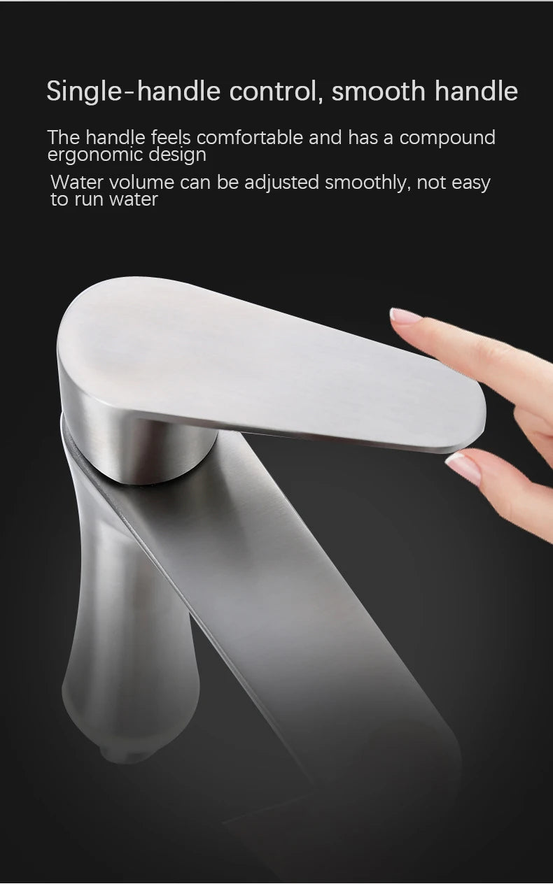 Elyn 304 Stainless Steel Bathroom Faucets Deck Mounted