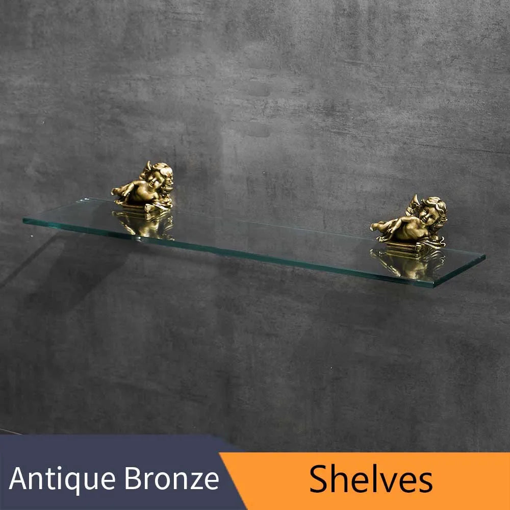 Antique Bronze Bathroom Hardware Towel Ring Robe Hook