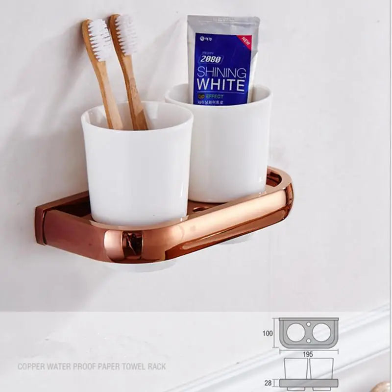 Biggers Luxury Rose Gold Copper Bathroom Paper Holder