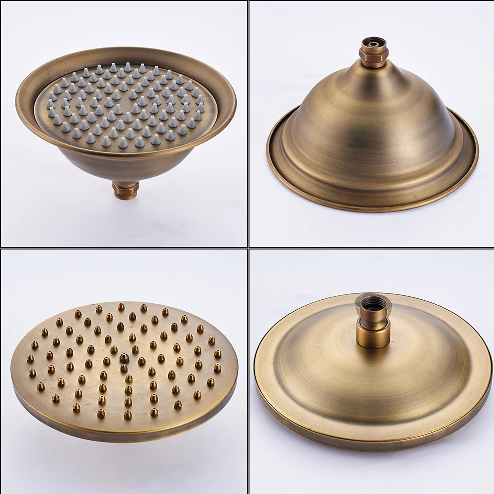 Rozin Brass Antique Bathroom Shower Faucet Wall Mount