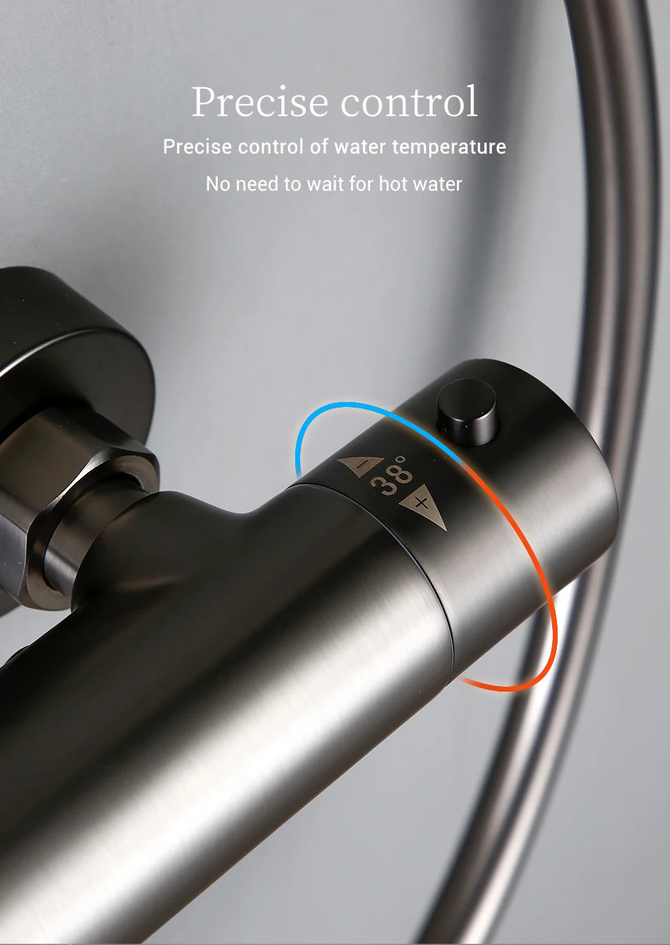 Thermostatic Shower Faucet Rain Head - 16 Inches