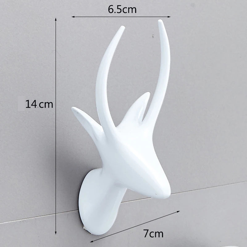 White Painted Stainless Steel Robe Hooks Wall Hang