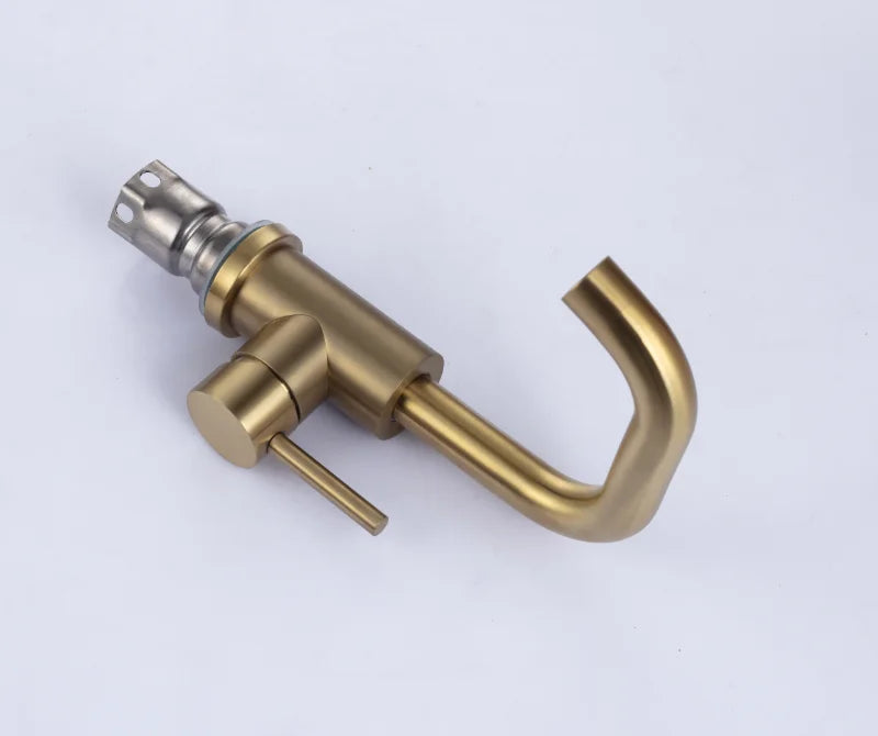 Bathroom Faucet Brushed Gold Bathroom Basin Faucet Cold