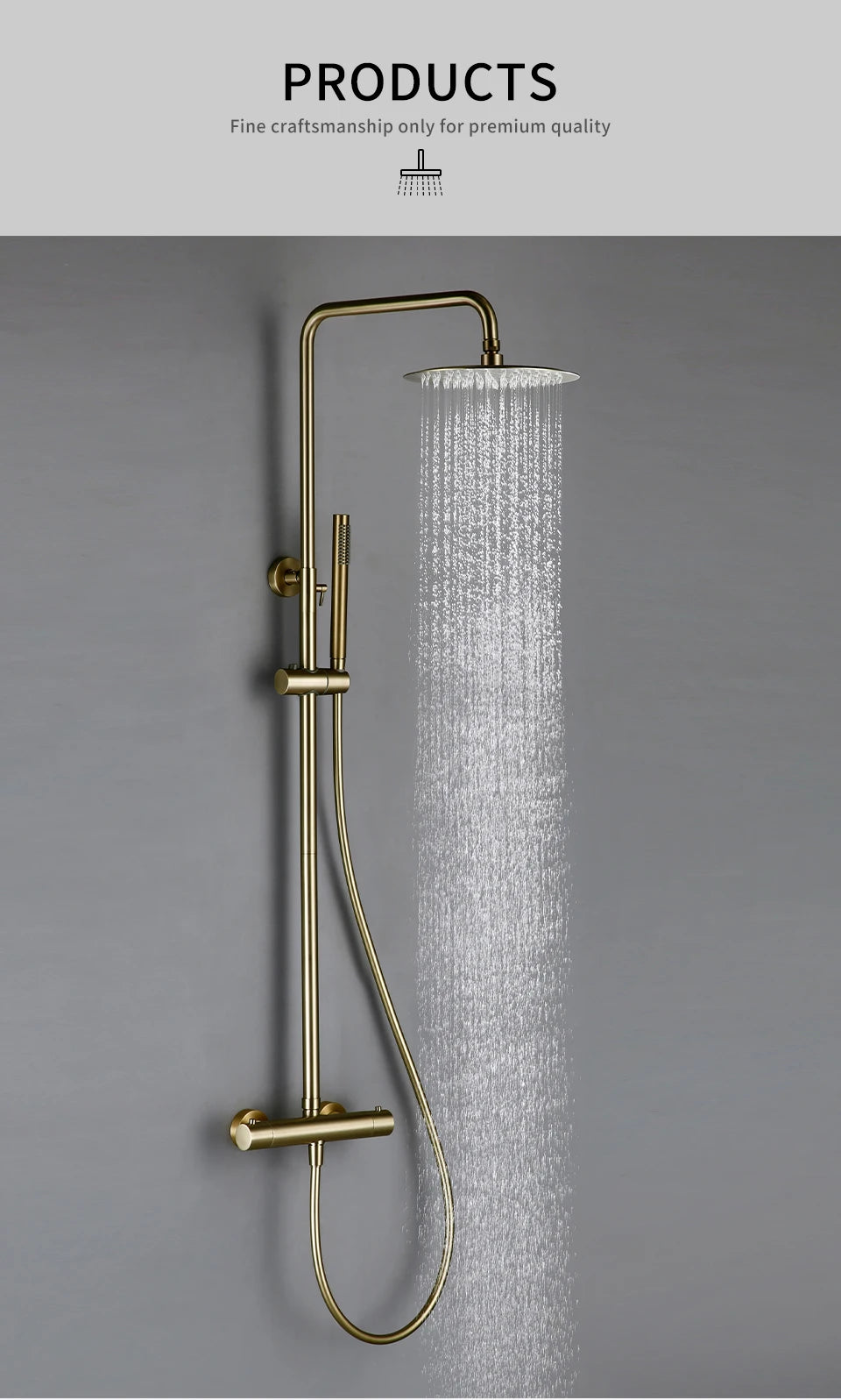 Thermostat Shower Mixer Valve Bathroom Thermostatic Faucet Wall