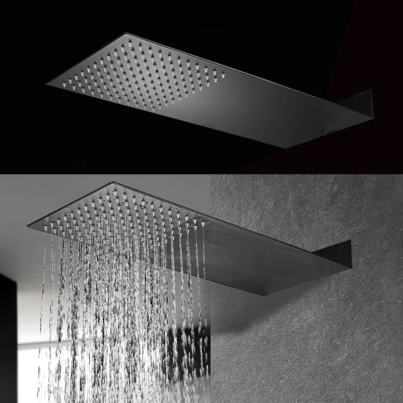 Bakala Square Stainless Steel Showerhead Rainfall Chrome High