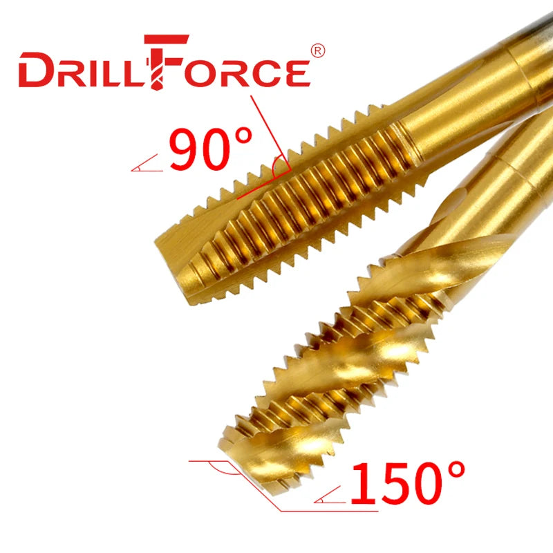 Drillforce Cobalt Screw Thread Tap Drill Bits Spiral