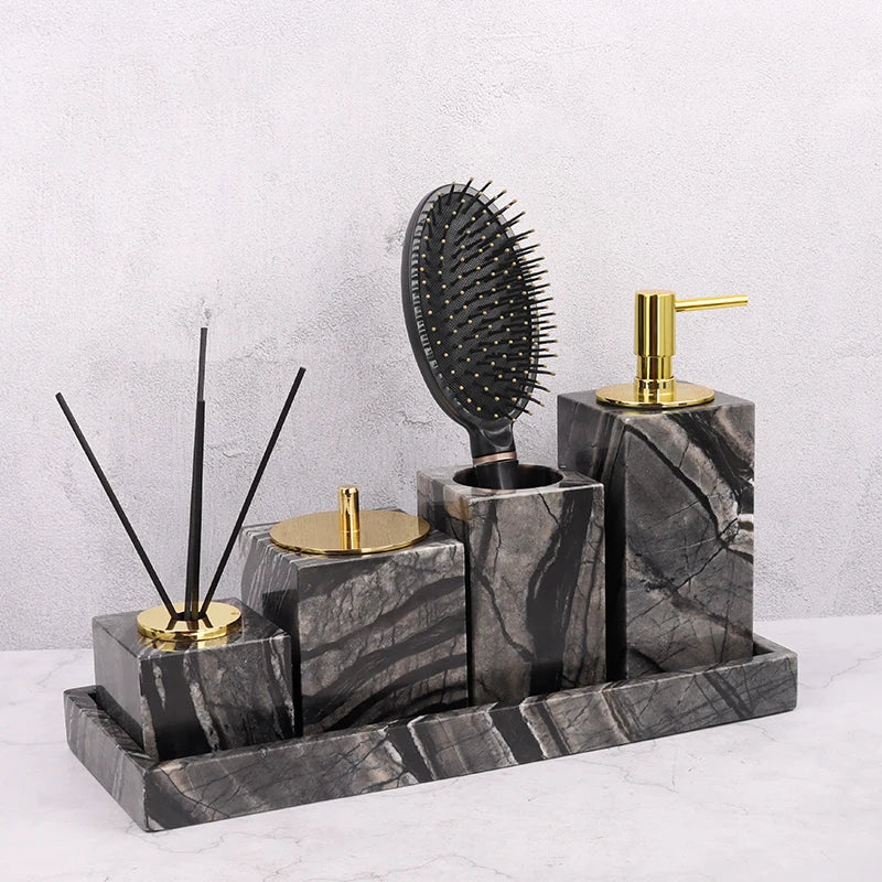 Real Natural Marble Tray Handle Luxury Rectangular Washbasin