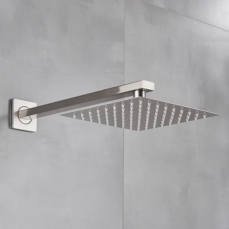 Rozin Wall Mount Rainfall Shower Faucet Brushed Nickel