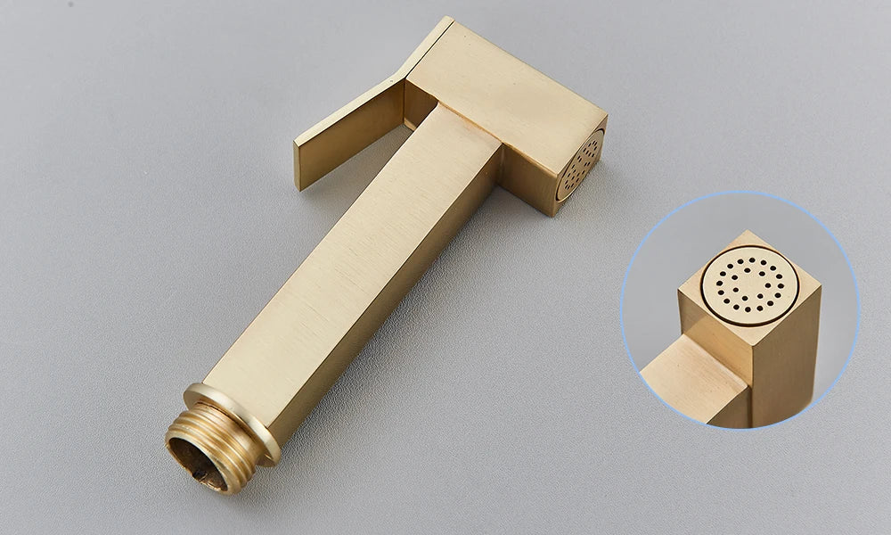 Rozin Brushed Gold Shower Wall Mounted Brass 4-Ways