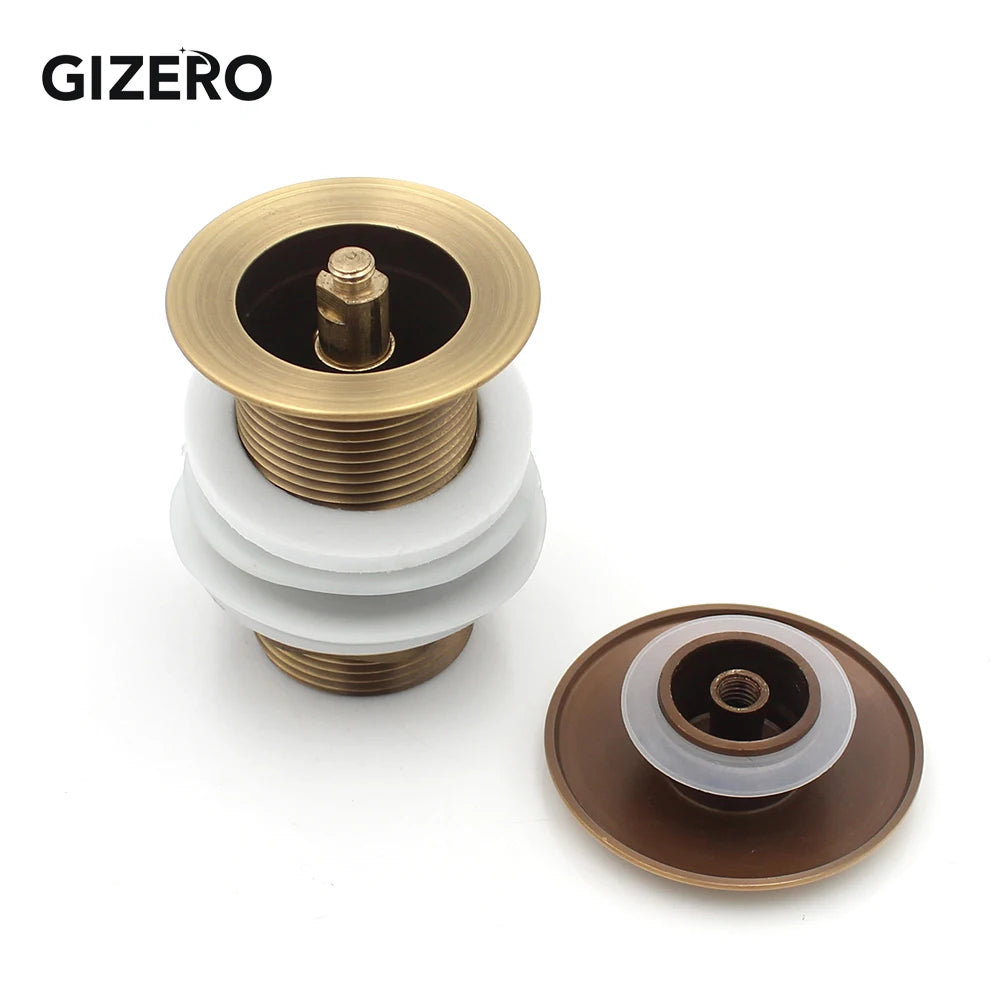 Bathroom Basin Sink Pop Up Drain Antique Brass