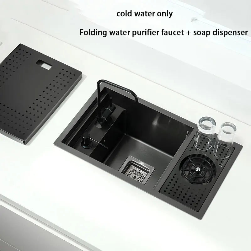 Hidden Black Sink Bowl Bar Small Size Sink
