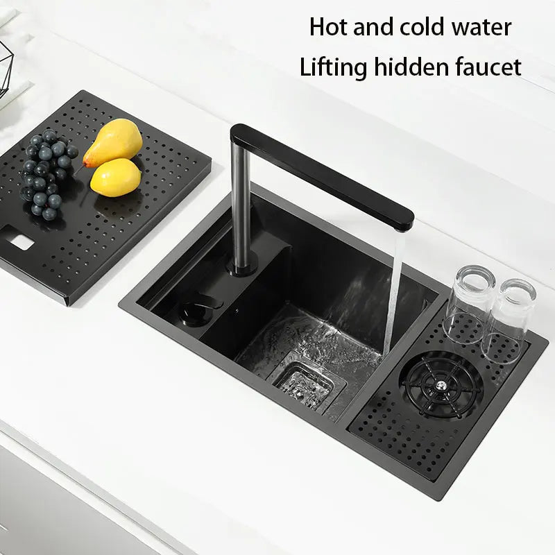 Hidden Black Sink Bowl Bar Small Size Sink