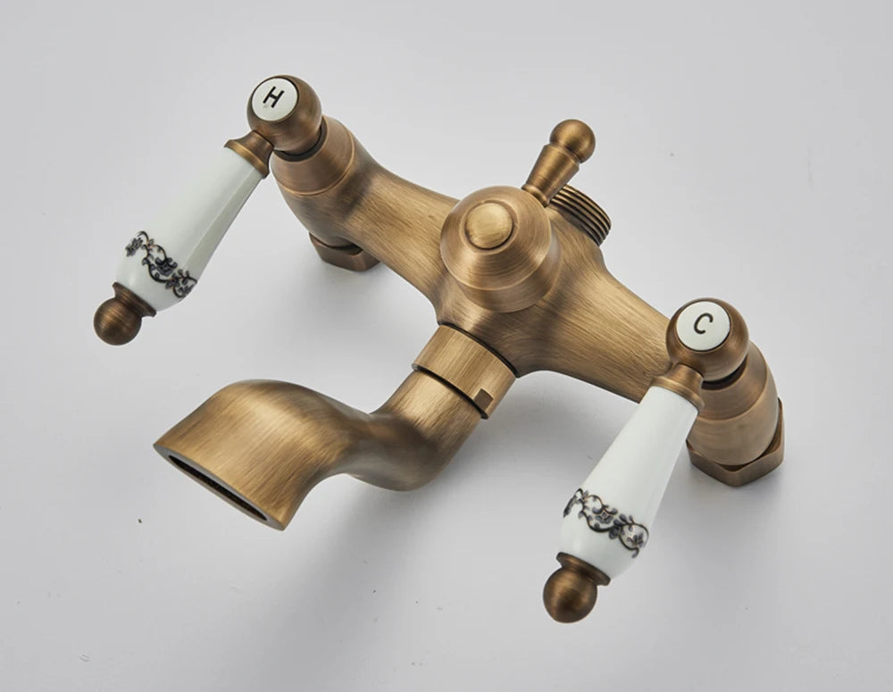 Poiqihy Antique Shower Wall Bathroom Bath Shower Faucet