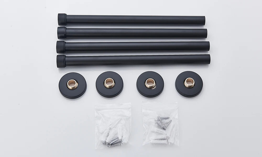 Rozin Led Matte Black Shower Head 40 80cm