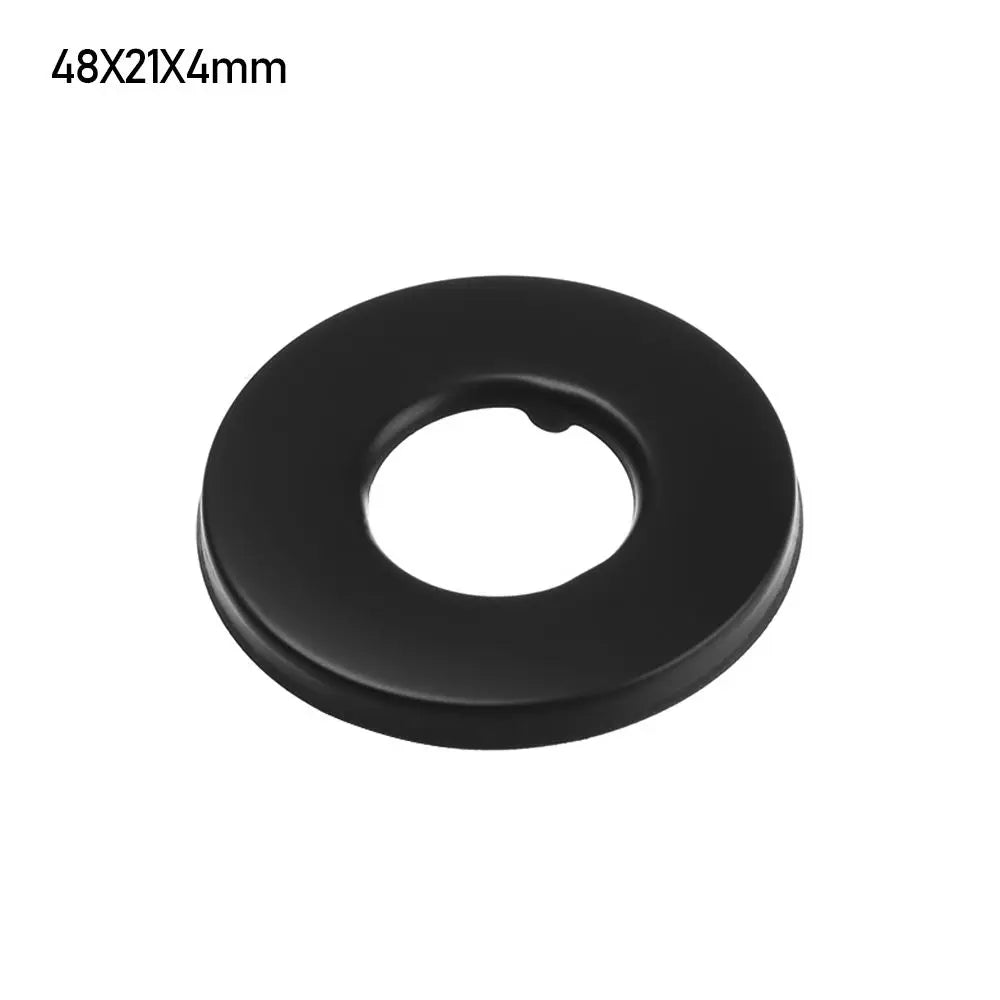 1pc Black Shower Faucet Decorative Cover Chrome Finish