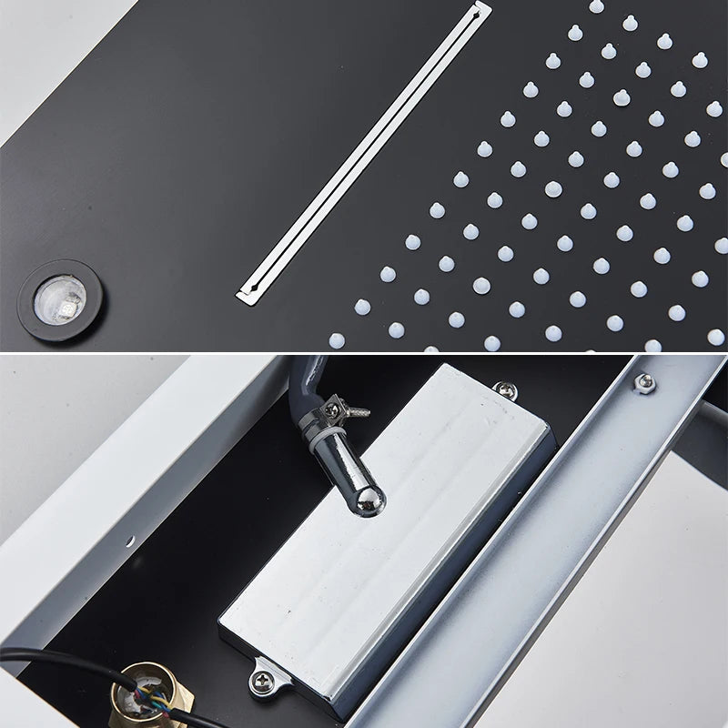 Ceiling Led Rainfal Shower Head Smart Remote Control
