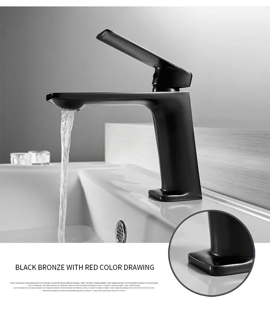 Basin Faucet Bathroom Sink Faucet Handle Hole Chrome