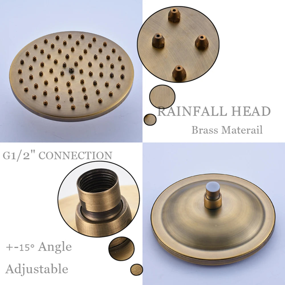 Poiqihy Antique Shower Wall Bathroom Bath Shower Faucet