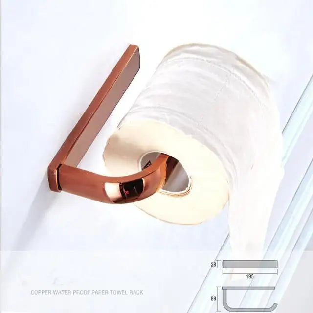 Biggers Luxury Rose Gold Copper Bathroom Paper Holder