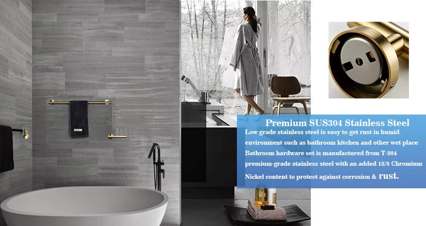 Brushed Gold Bathroom - Wall Mount Hand Towel