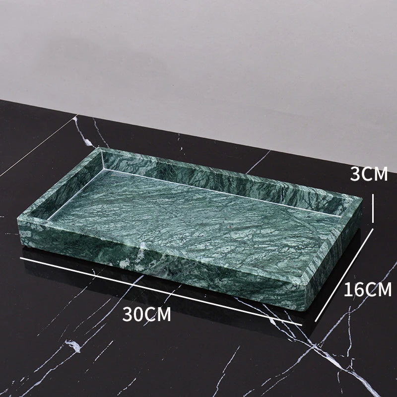 Real Natural Marble Tray Handle Luxury Rectangular Washbasin