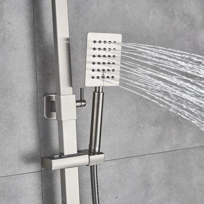 Matte Black Shower Mixer Faucet Wall Mount Bahtroom