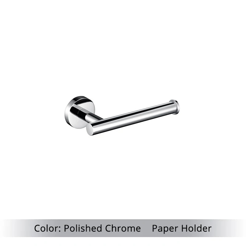 Bathroom Hardware Kit Brushed Stainless Steel Round Wall