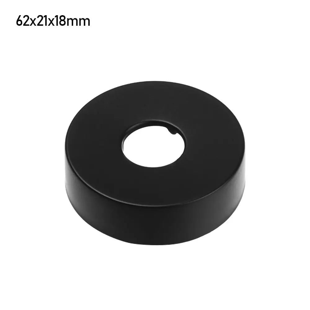1pc Black Shower Faucet Decorative Cover Chrome Finish