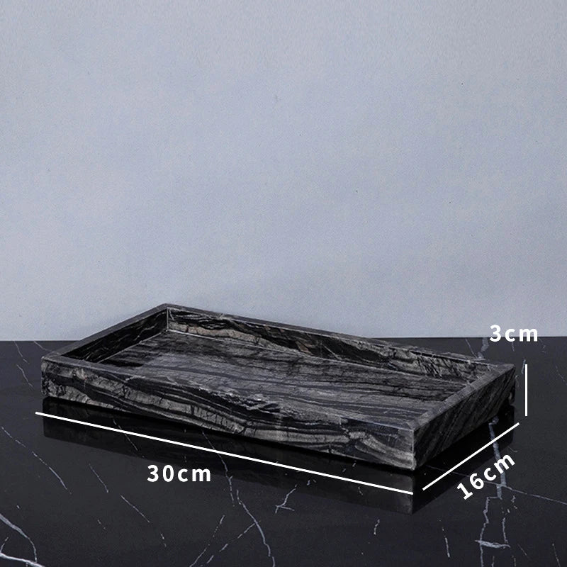 Real Natural Marble Tray Handle Luxury Rectangular Washbasin