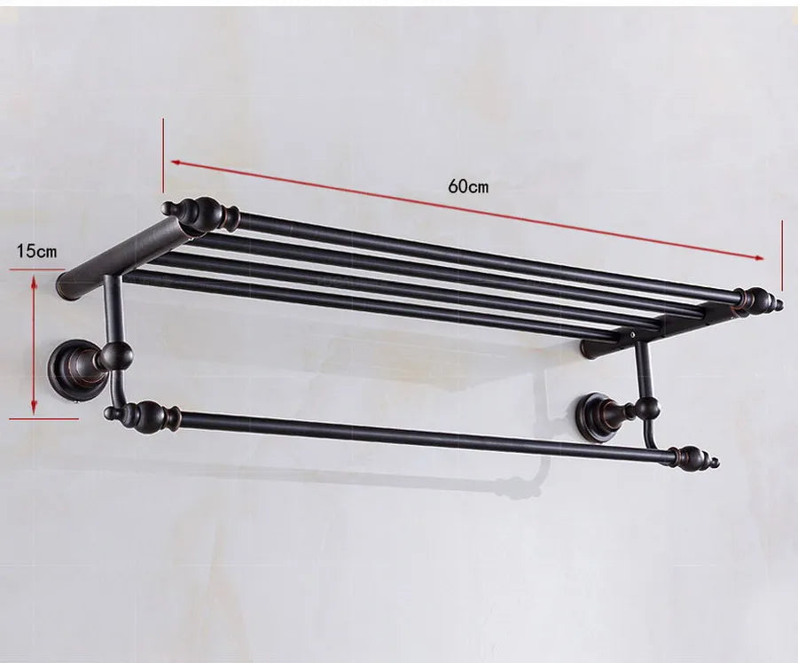 Oil Rubbed Bronze Bathroom Towel Shelf Towel Holder