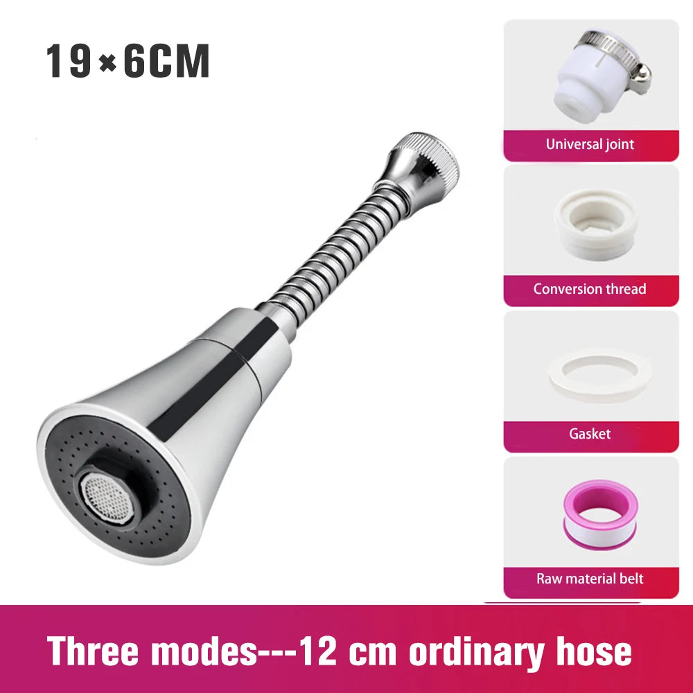 Universal Water Faucet Adjustable Pressure 360 Degree Rotating