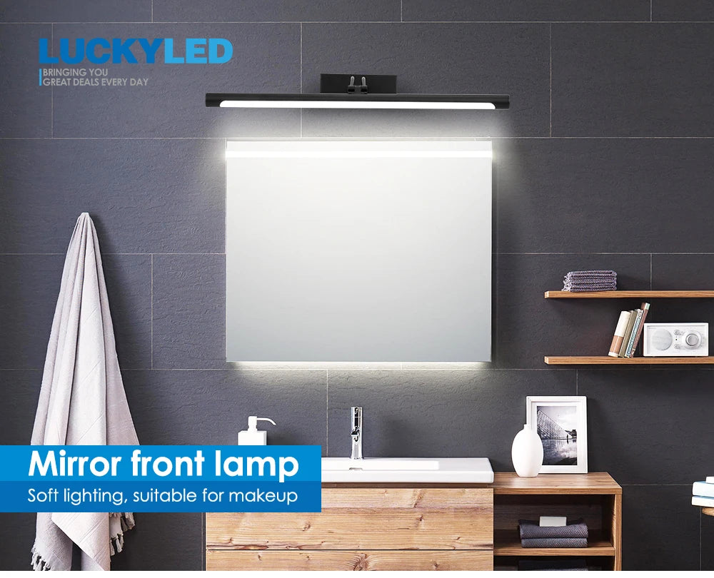 Luckyled Modern Mirror Light Bathroom Wall Lamp Loft
