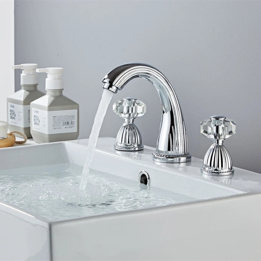 Basin Faucets Gold Brass Modern Bathroom Sink Faucet