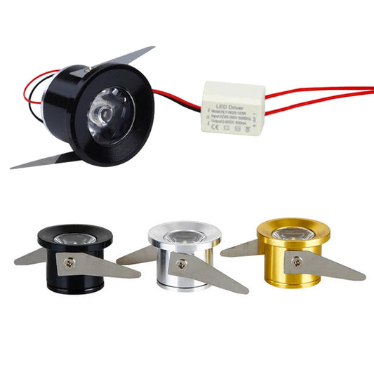 Silvery/Black/Golden Mini Led Downlights 1w 3w 100v-240v 12v