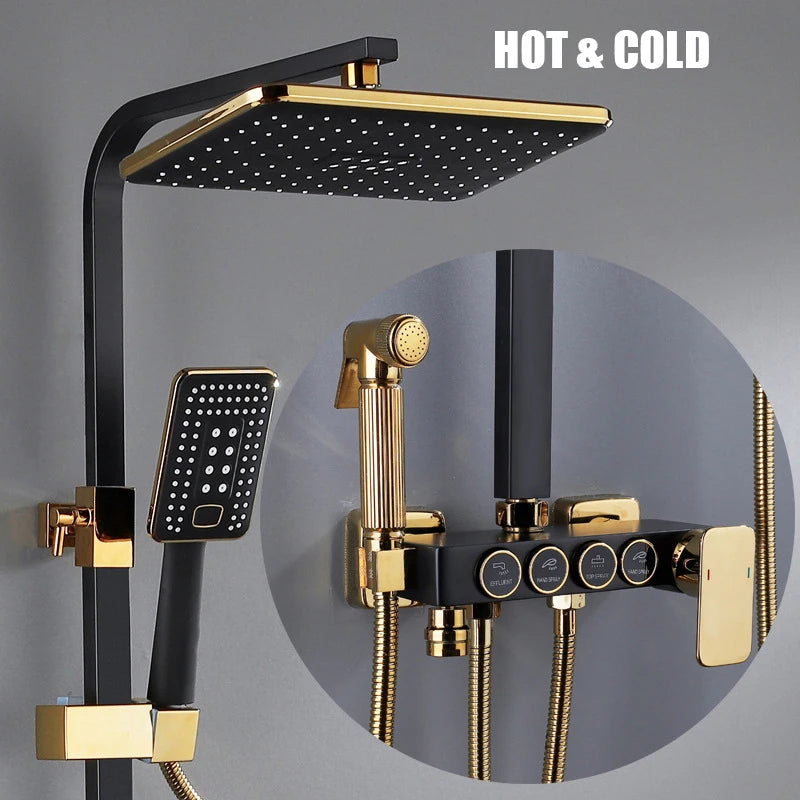 Cold Shower System Bathroom Led Digital Shower Wall