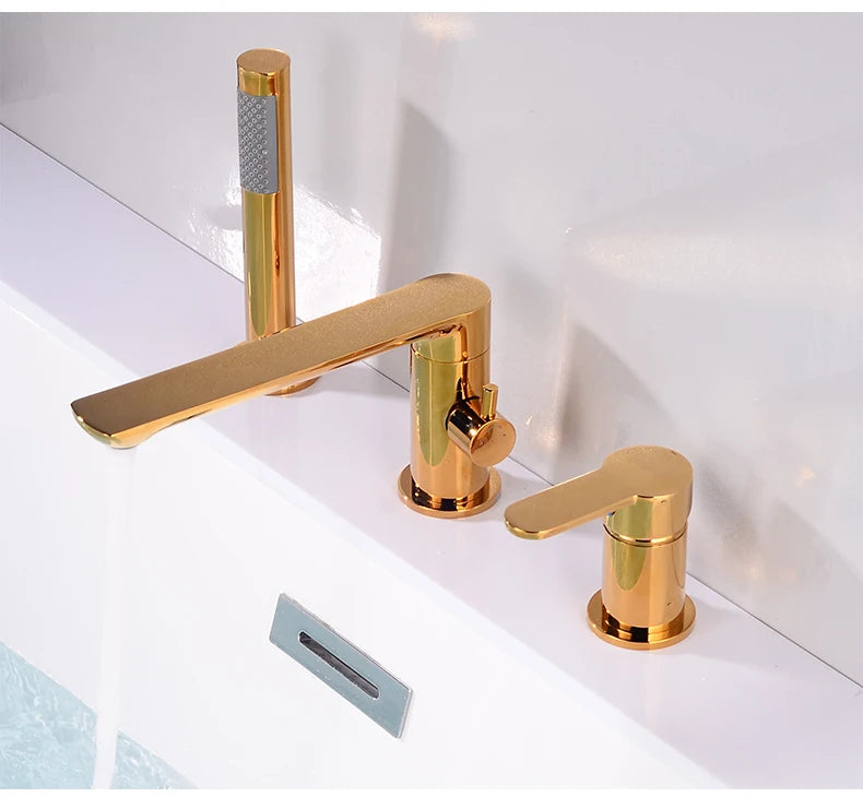 Ellen Bathtub Faucets Holes Black Cold Bath Shower