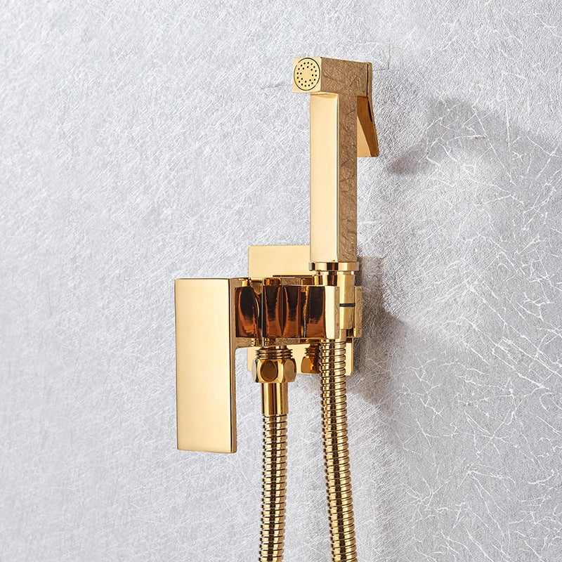 Matte Black Hygienic Showers Mixer Faucet Cold Water
