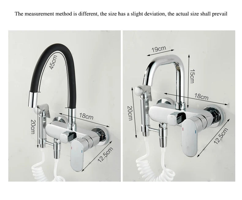 Brass Sink Taps Wall Mounted Basin Mixers Cold