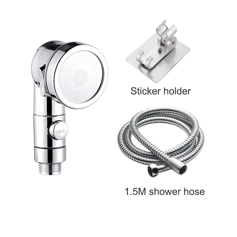 Black Silver Faucet Extender Shower Head Sink Basin