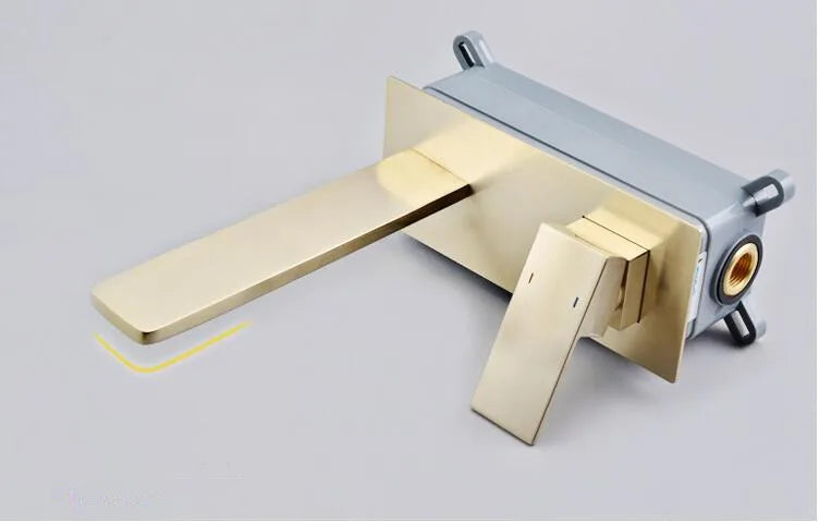 Brushed Gold Basin Faucet Concealed Bathroom Sink Faucet