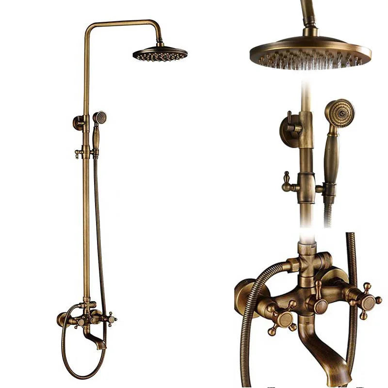 Poiqihy Antique Shower Wall Bathroom Bath Shower Faucet