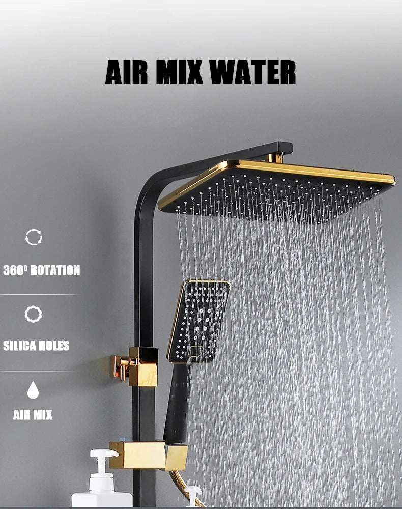 Cold Shower System Bathroom Led Digital Shower Wall
