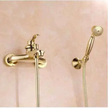 Luxury Antique Style Gold Bath Tub Faucet Ceramic