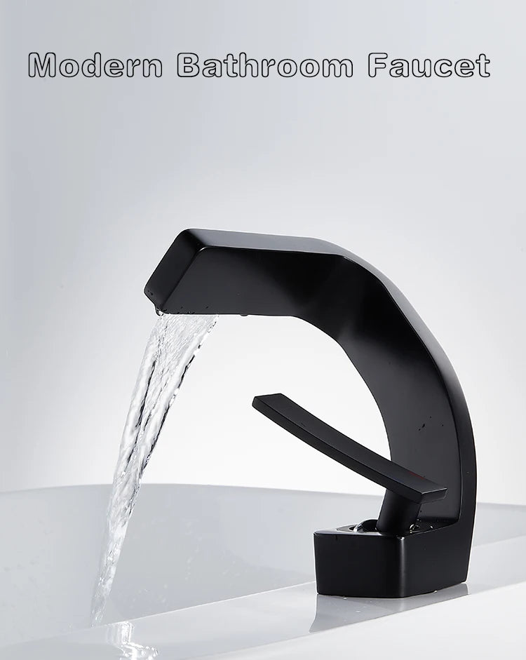 Becola Brushed Gold Basin Faucet Black Bathroom Mixer