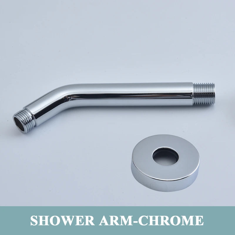 Brushed Gold Bathroom Shower Rainfall Shower Head Handle