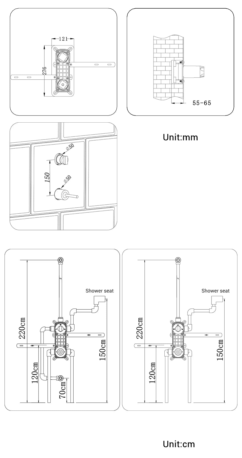 Bathroom Faucet Black Brass Built Installation Rain Shower