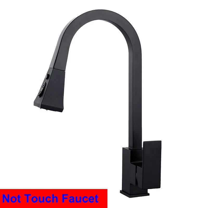 Touch Faucet Square Pull Out Sink Mixer Tap